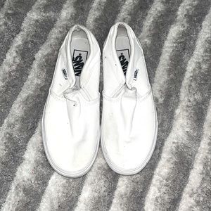 White slip on vans